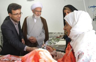 به مناسبت هفته سلامت عیادت امام جمعه از بیماران