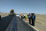 روکش ماسه آسفالت ۳ کیلومتر از محور های روستایی گناباد انجام شد