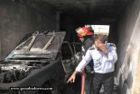 آتش سوزی خودرو و منزل در گناباد + تصاویر